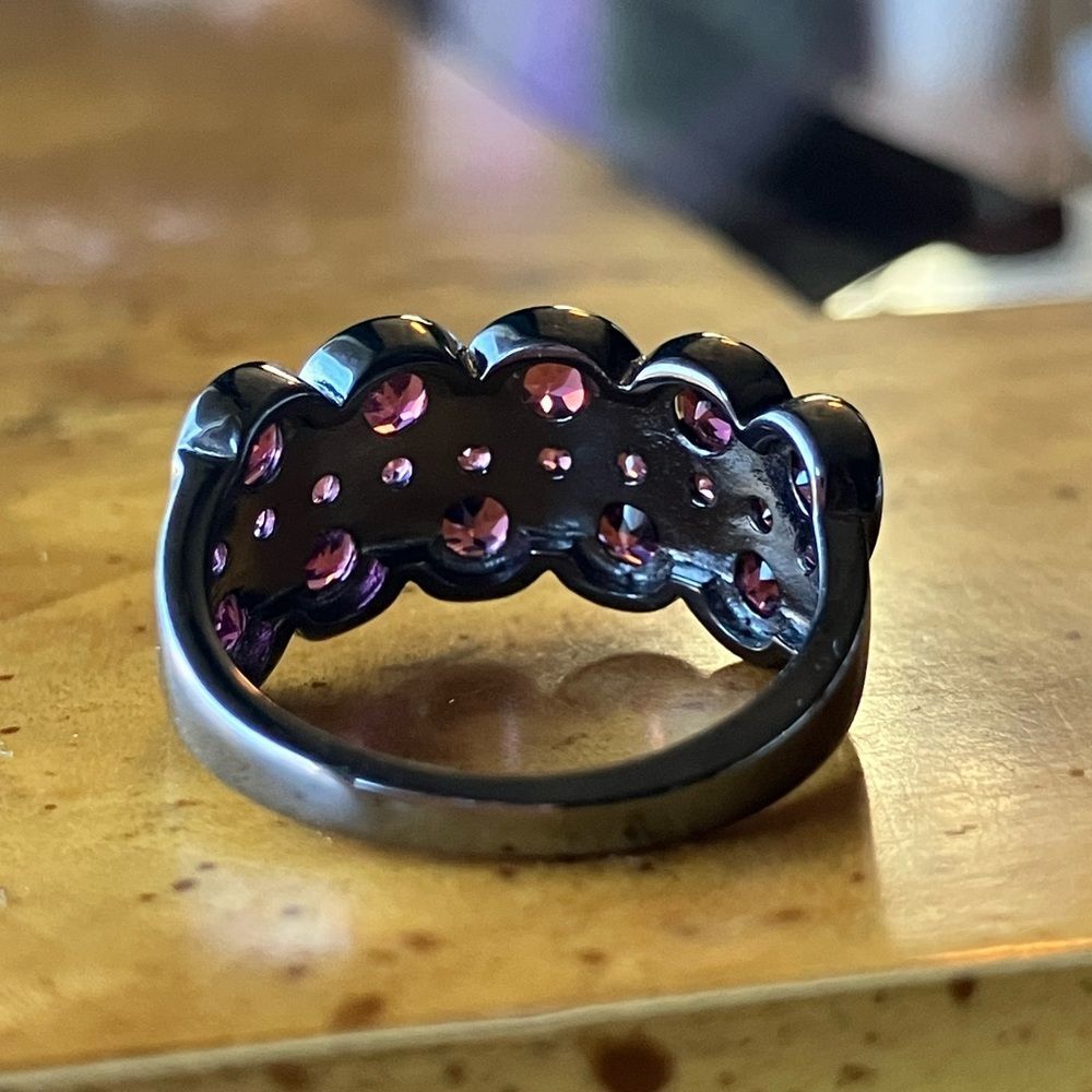 Natural Raspberry Garnet Ring Size 6 - Picture 5 of 10